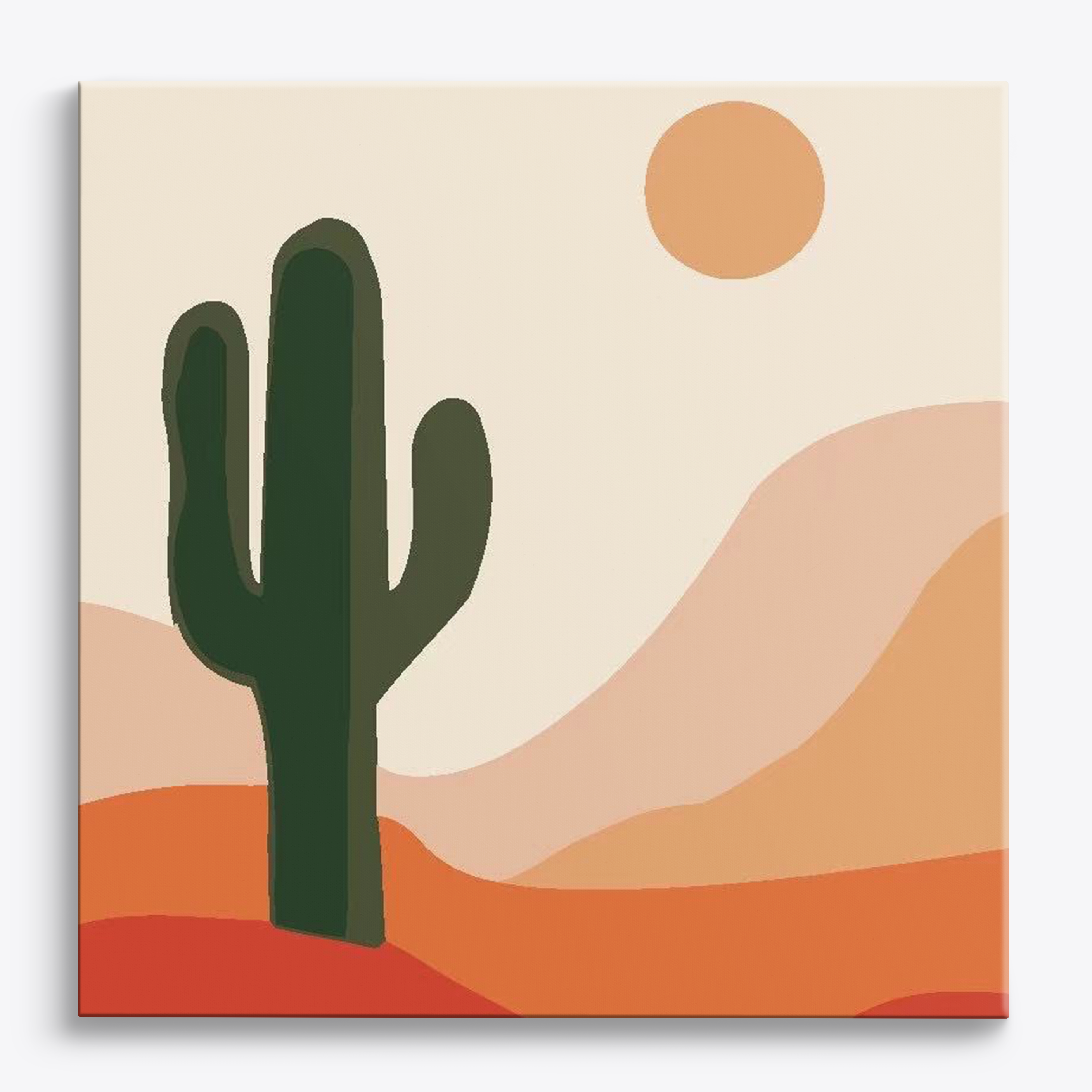 Minisats med kaktus i solen