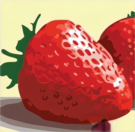 Minikit med abstrakta jordgubbar