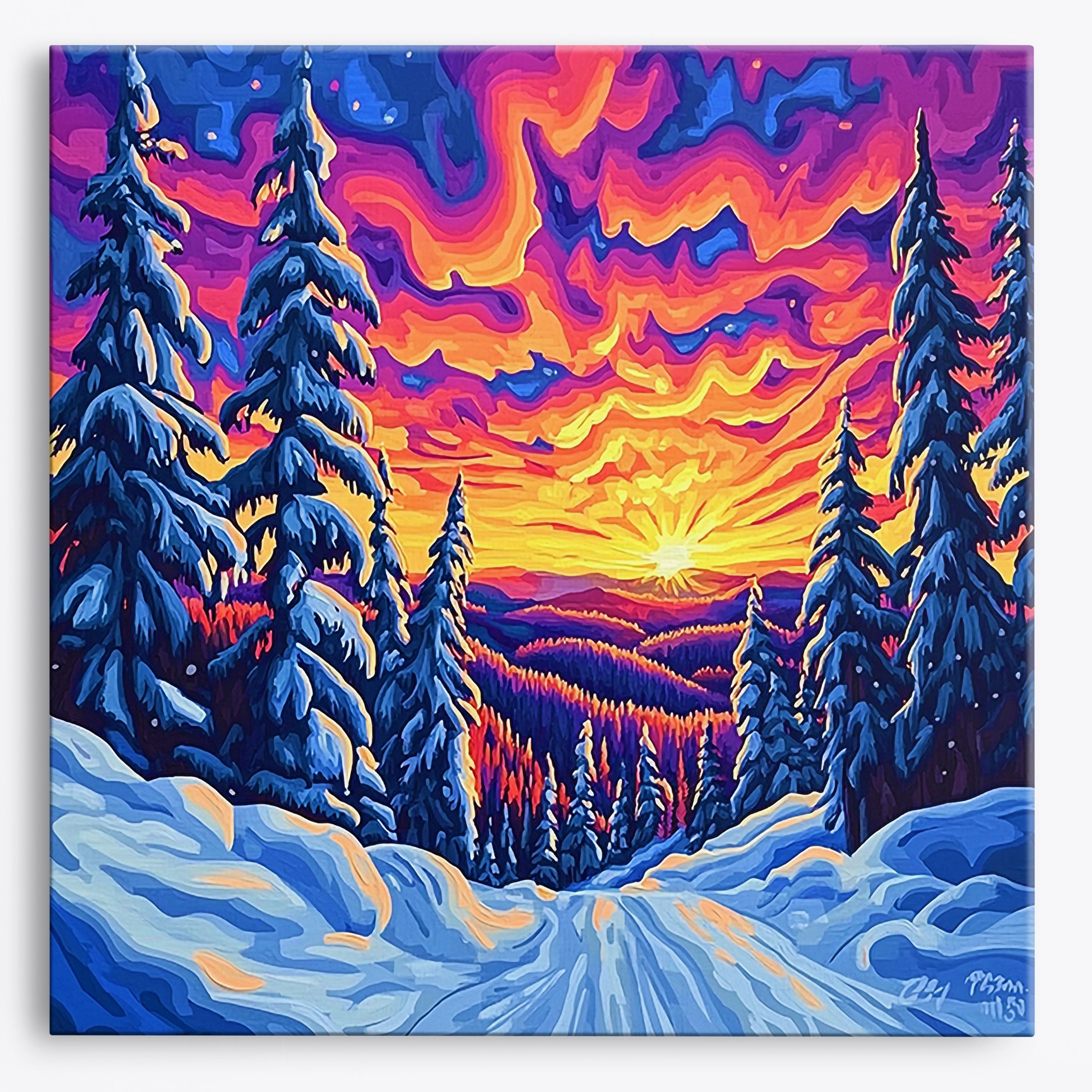 Chromatic Snowscape No Frame / 24 colors