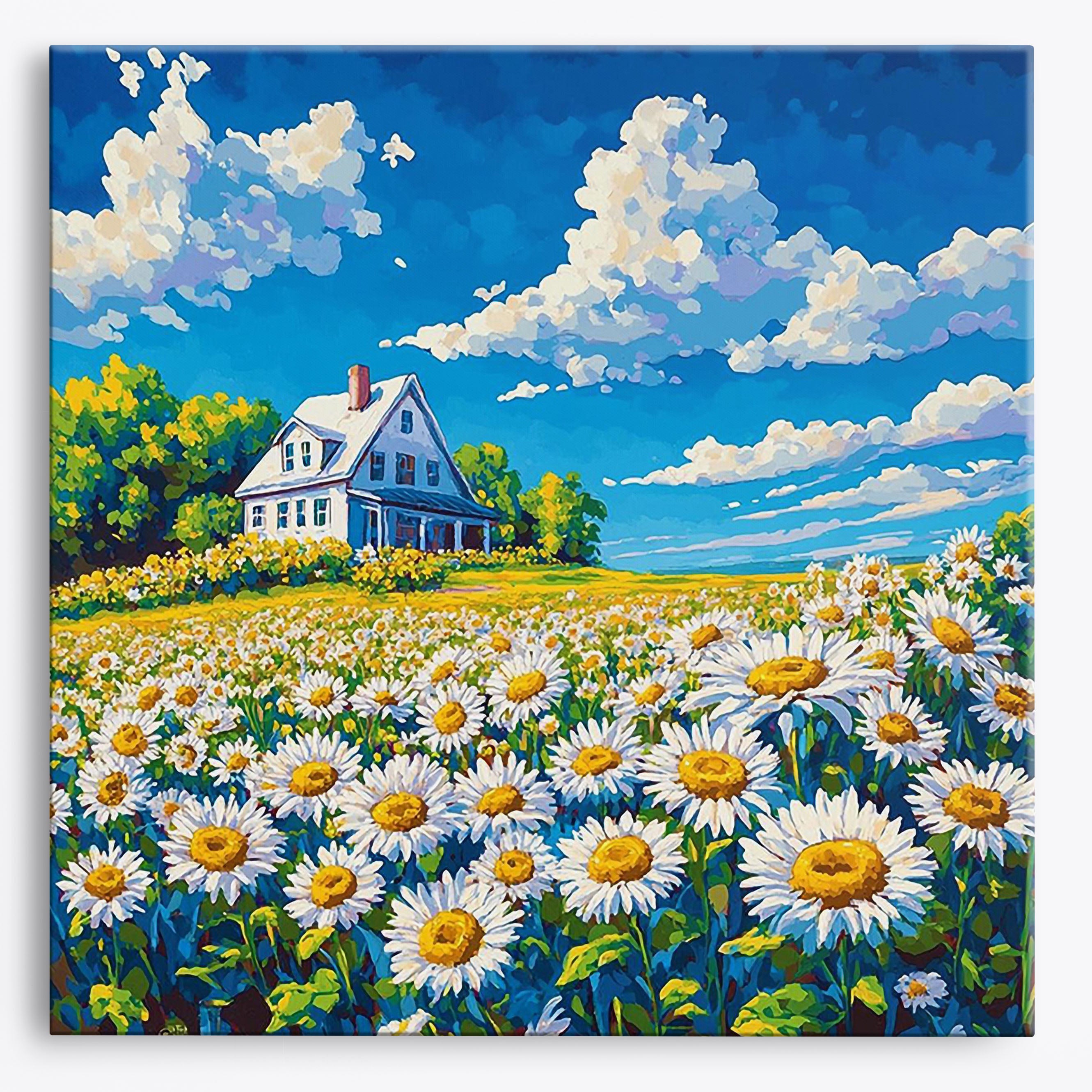 Daisy Contrast No Frame / Regular (15.75"x15.75"/40x40cm) / 24 colors