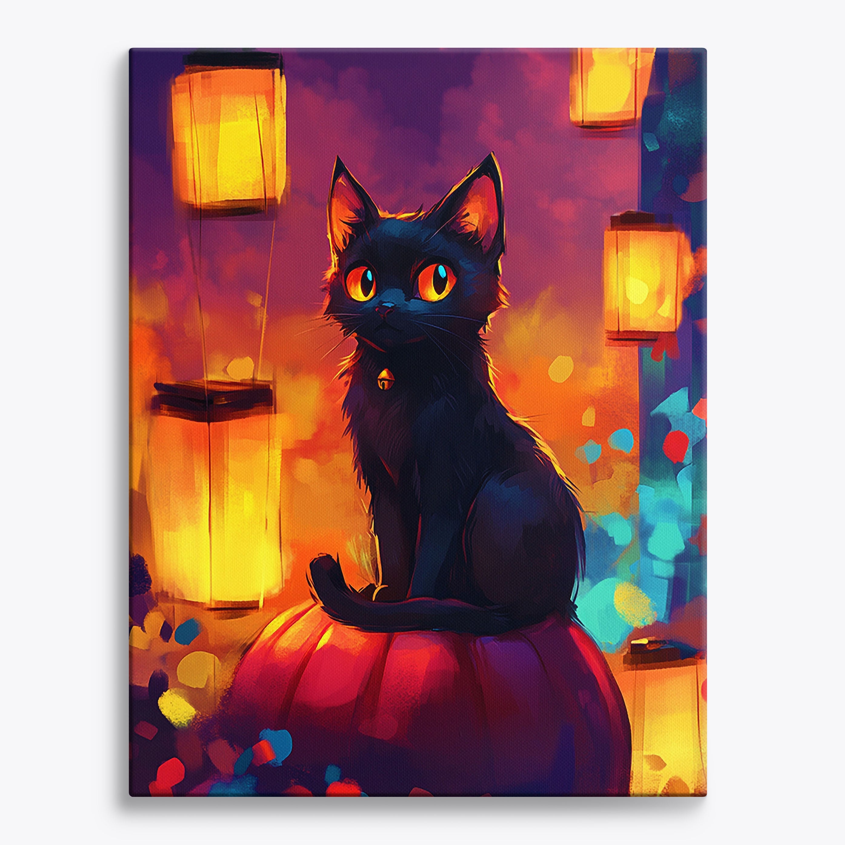 Lanterns & Cats No Frame / 24 colors