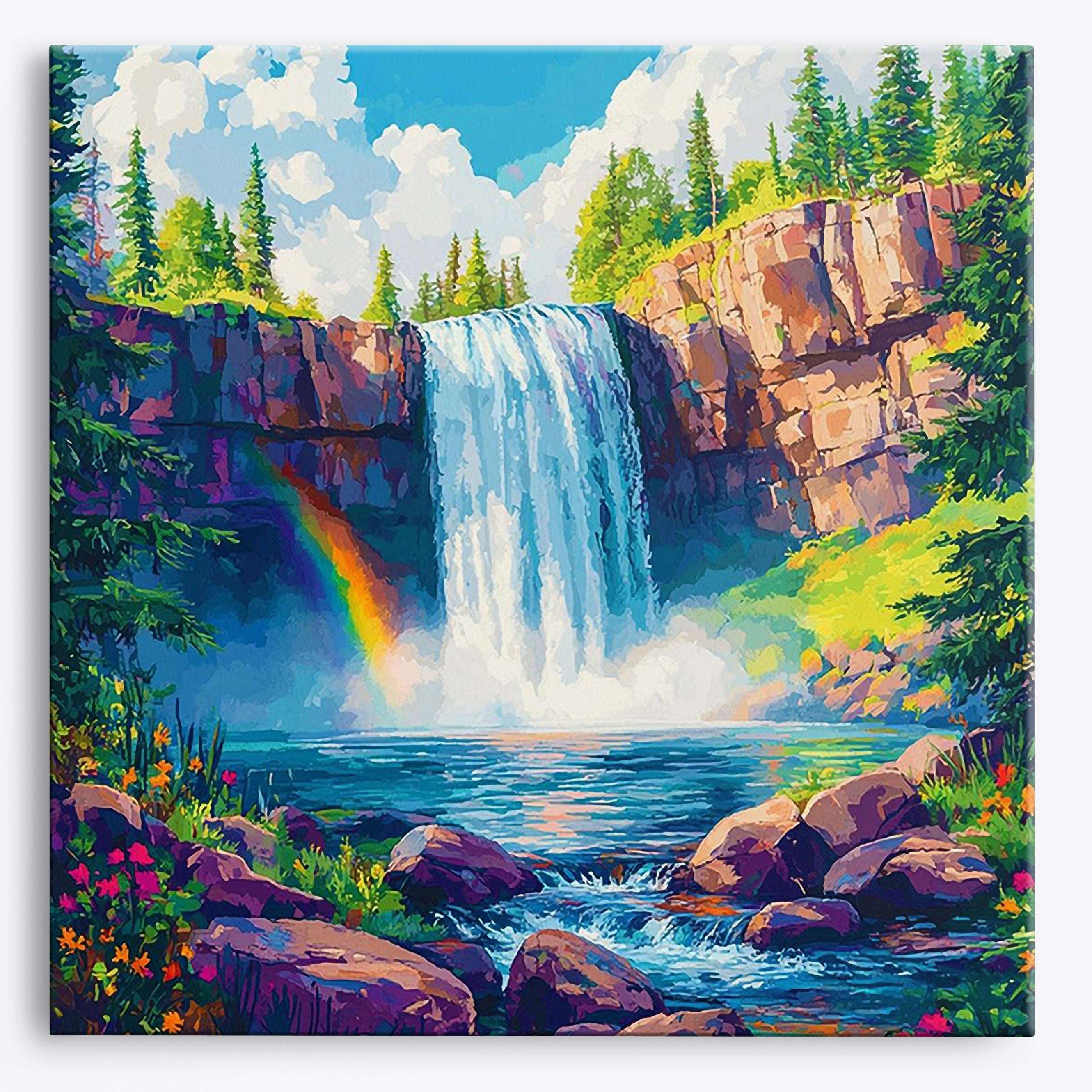 Misty Cascades No Frame / Regular (15.75"x15.75"/40x40cm) / 24 colors