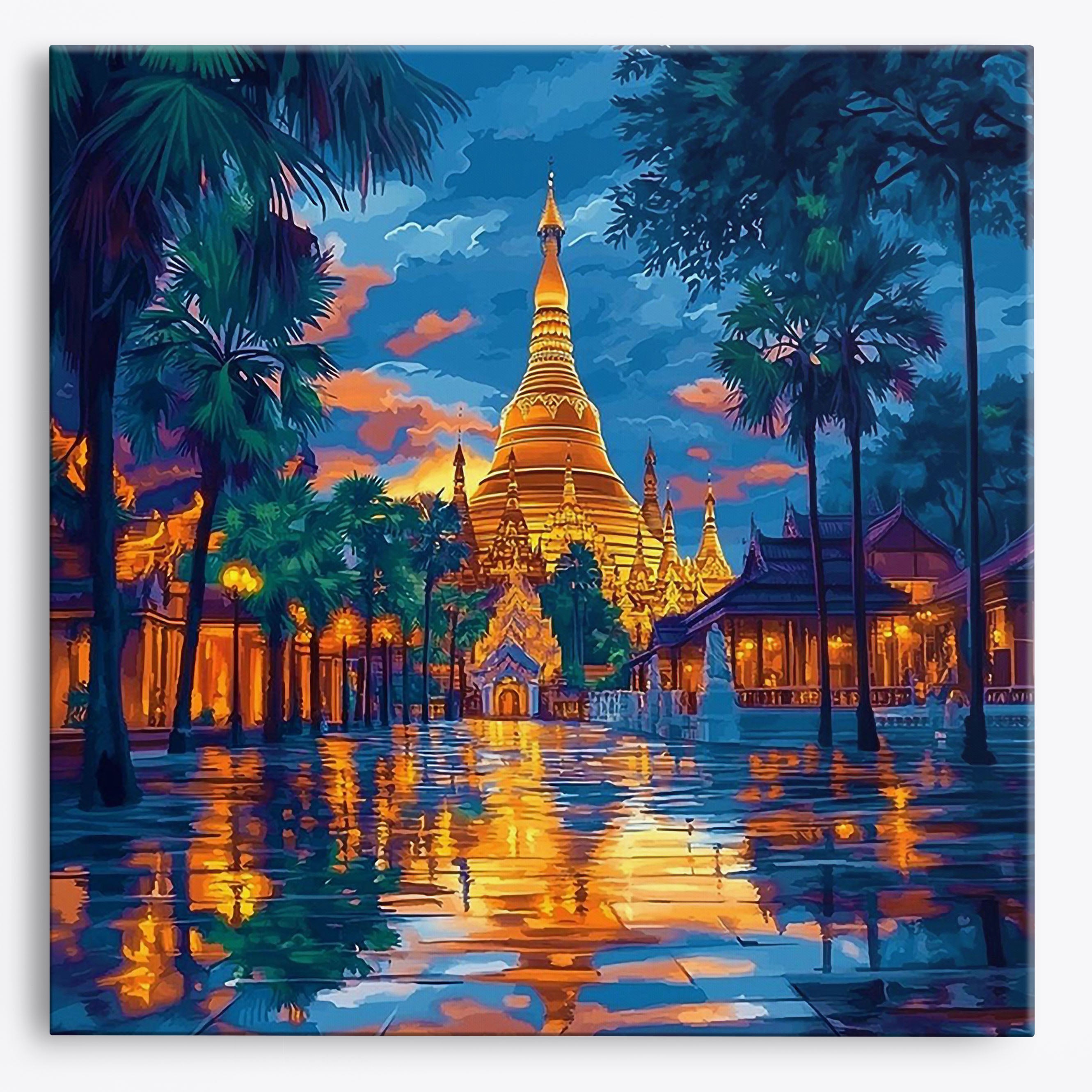 Myanmar Twilight No Frame / Regular (15.75"x15.75"/40x40cm) / 24 colors