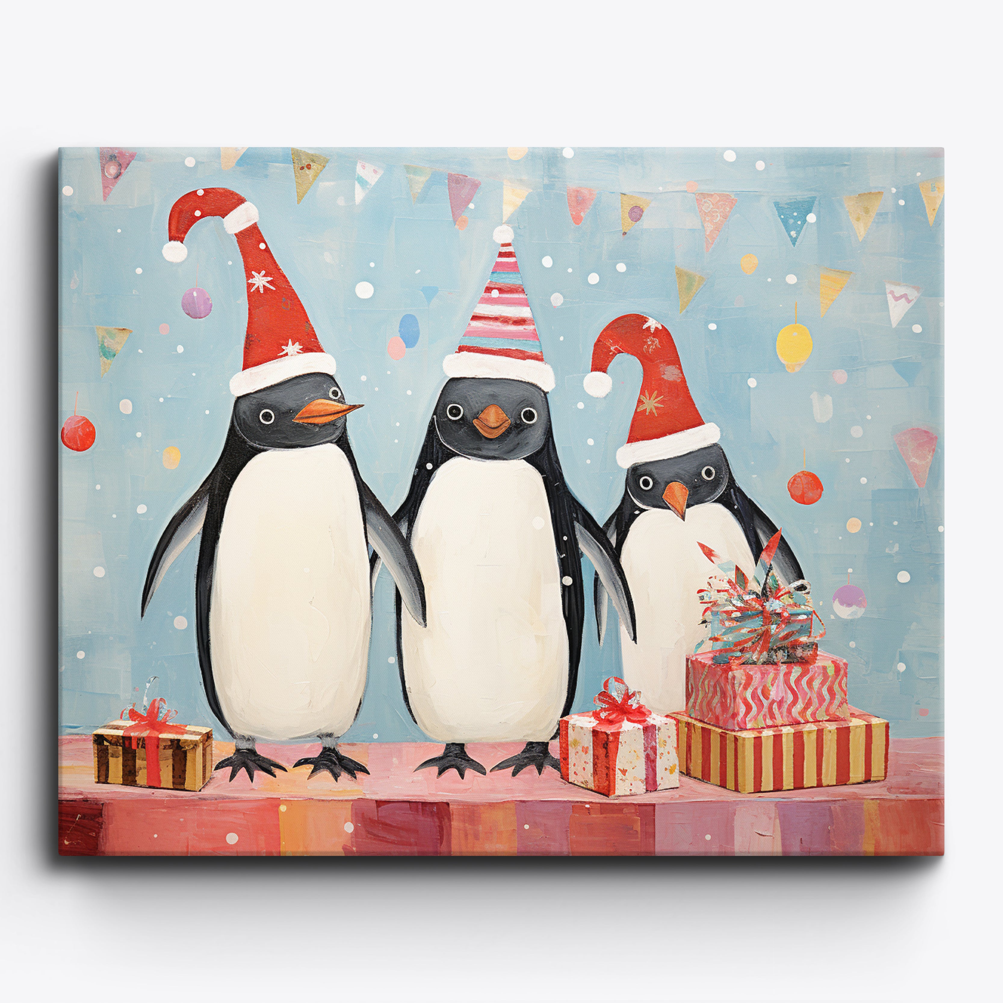 Mycket festliga pingviner