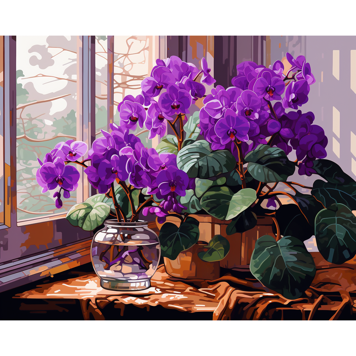 Violetta blommor